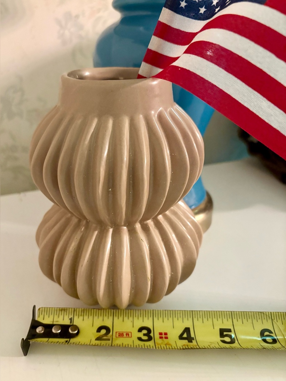 Ceramic Vase, Beige